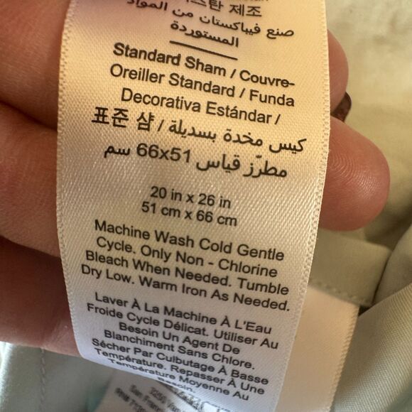 Pottery Barn Teen + Kendra Scott Dira Embroided Standard PIllow Shams Sky NWOT - Picture 8 of 10